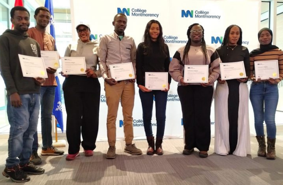 The eight BCDI 2030 Scholars at Collège Montmorency